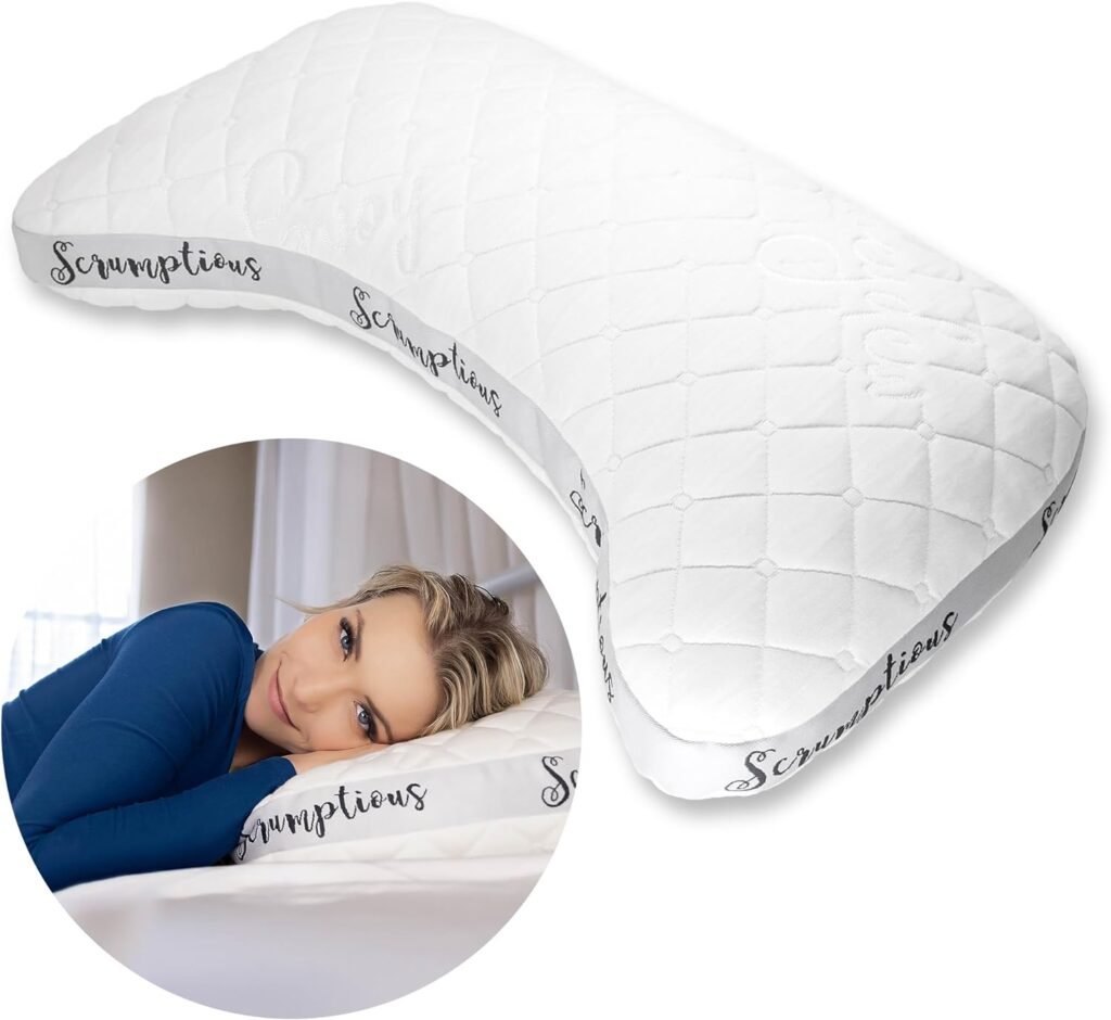 Honeydew Scrumptious Side Pillow- The Ultimate Luxury Neck Pillow- Fully Adjustable Support for Neck- Made in USA- Enhanced, Patented Cool Pillow Fill (Queen Size)