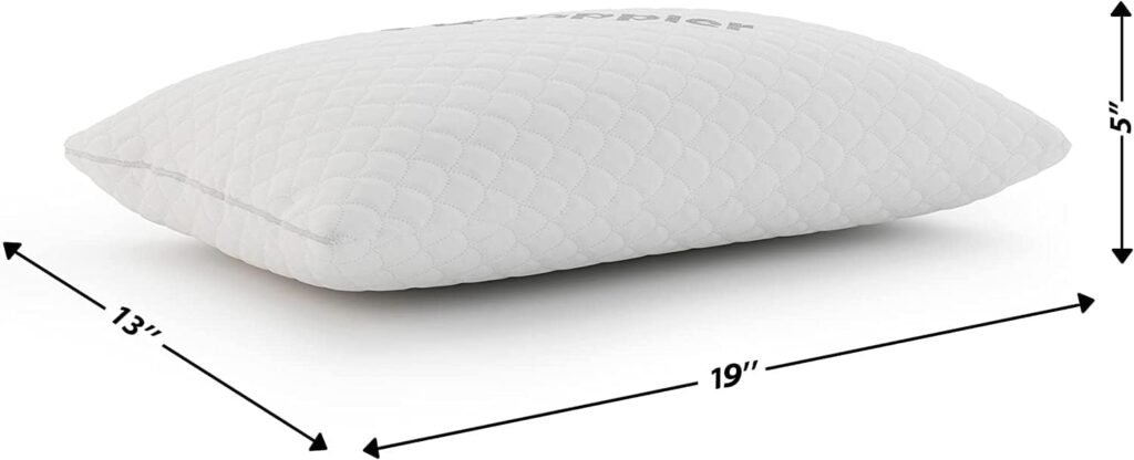Nappler Side and Back Sleeper Pillow for Neck and Shoulder Pain Relief - Shredded Memory Foam Bed Pillow for Sleeping - 100% Adjustable Fill - Queen Size - Modal Washable Case. Extra Fill Included