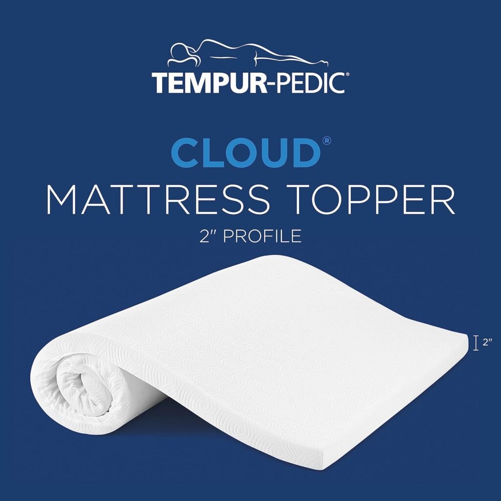 TEMPUR-Adapt (Supreme) 3 Memory Foam Mattress Topper, Queen,White